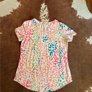 Colorful Leopard Print Shirt